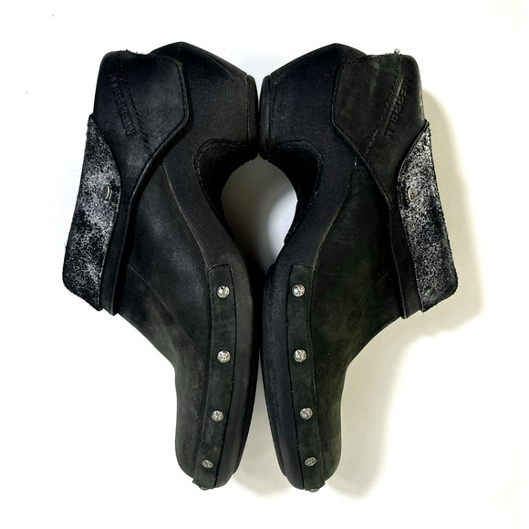 Merrell Luxe Wrap Black Studded Leather Mules Clogs Comfort Shoes Size 36 US 6 - Picture 7 of 11